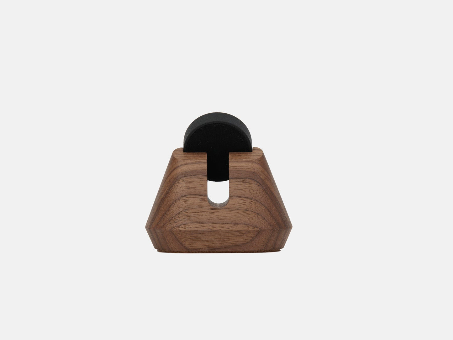 walnut magnetic charging apple watch stand - back | walnut
