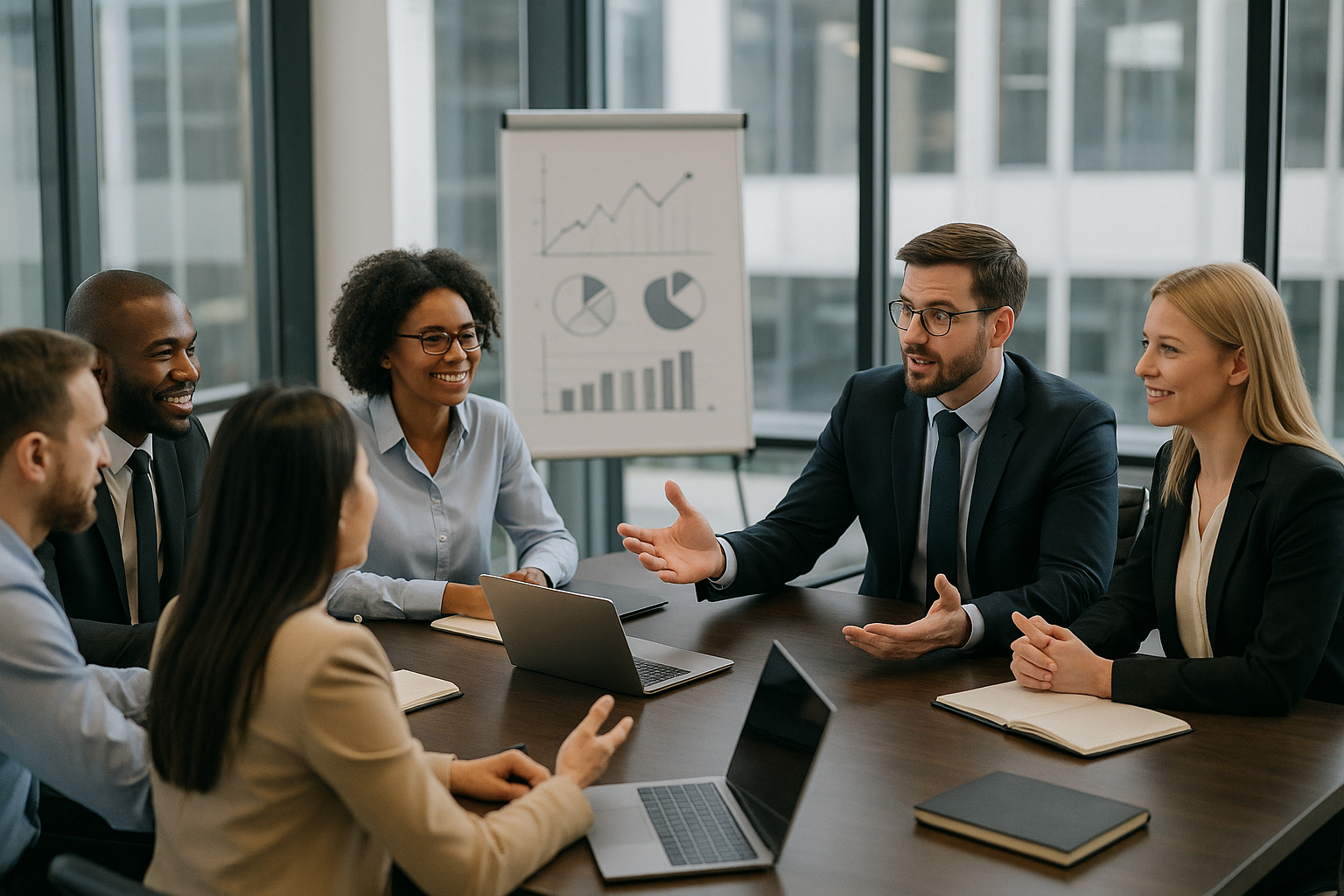 Business to Business Team sharing ideas